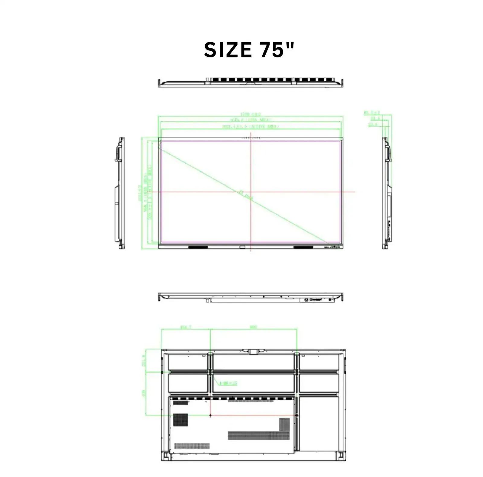 GYGAR IPG-75H 75" Interactive LED Touch Screen รูป 5