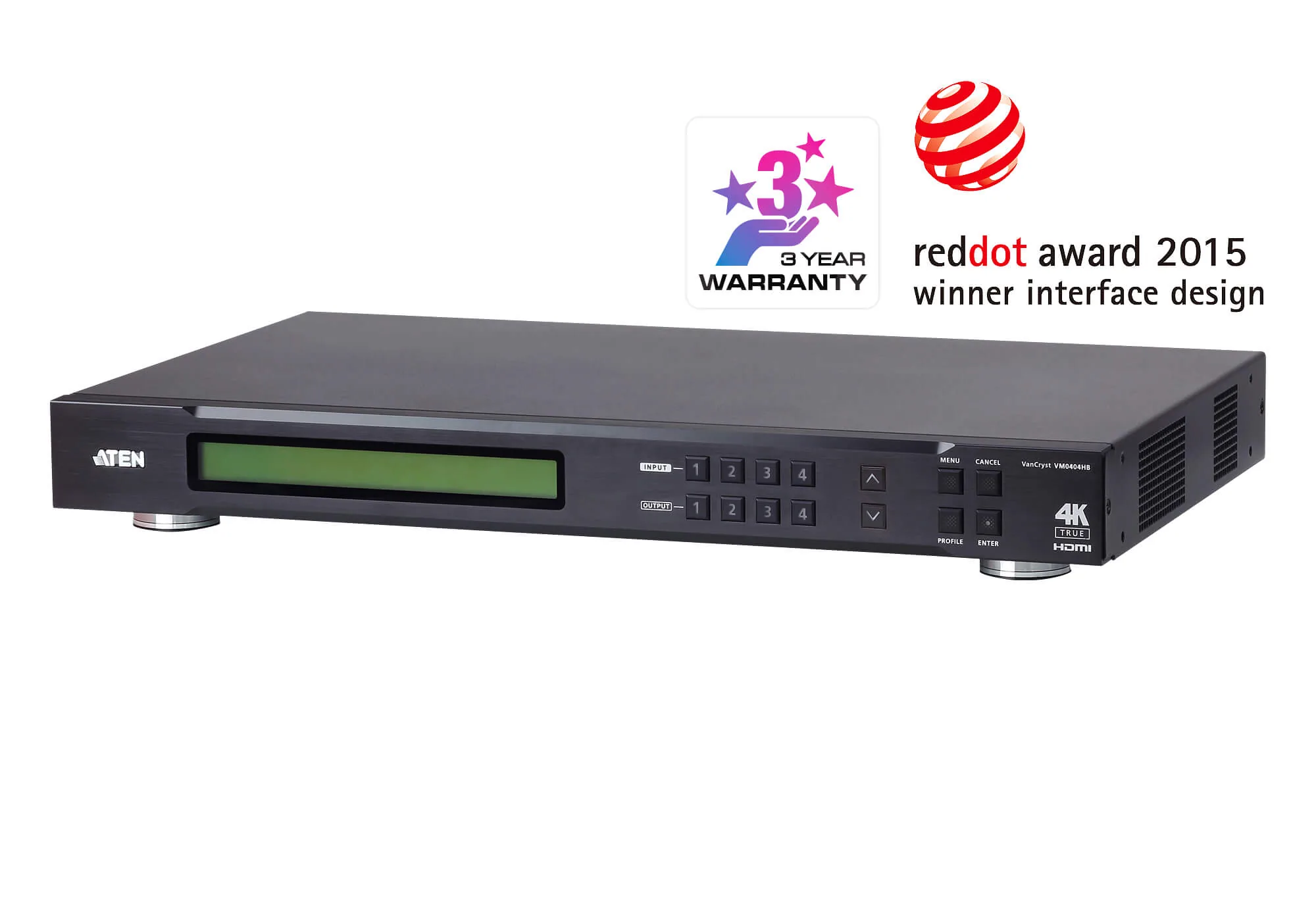 ATEN VM040HB 4 x 4 True 4K HDMI Matrix Switch รูป 3