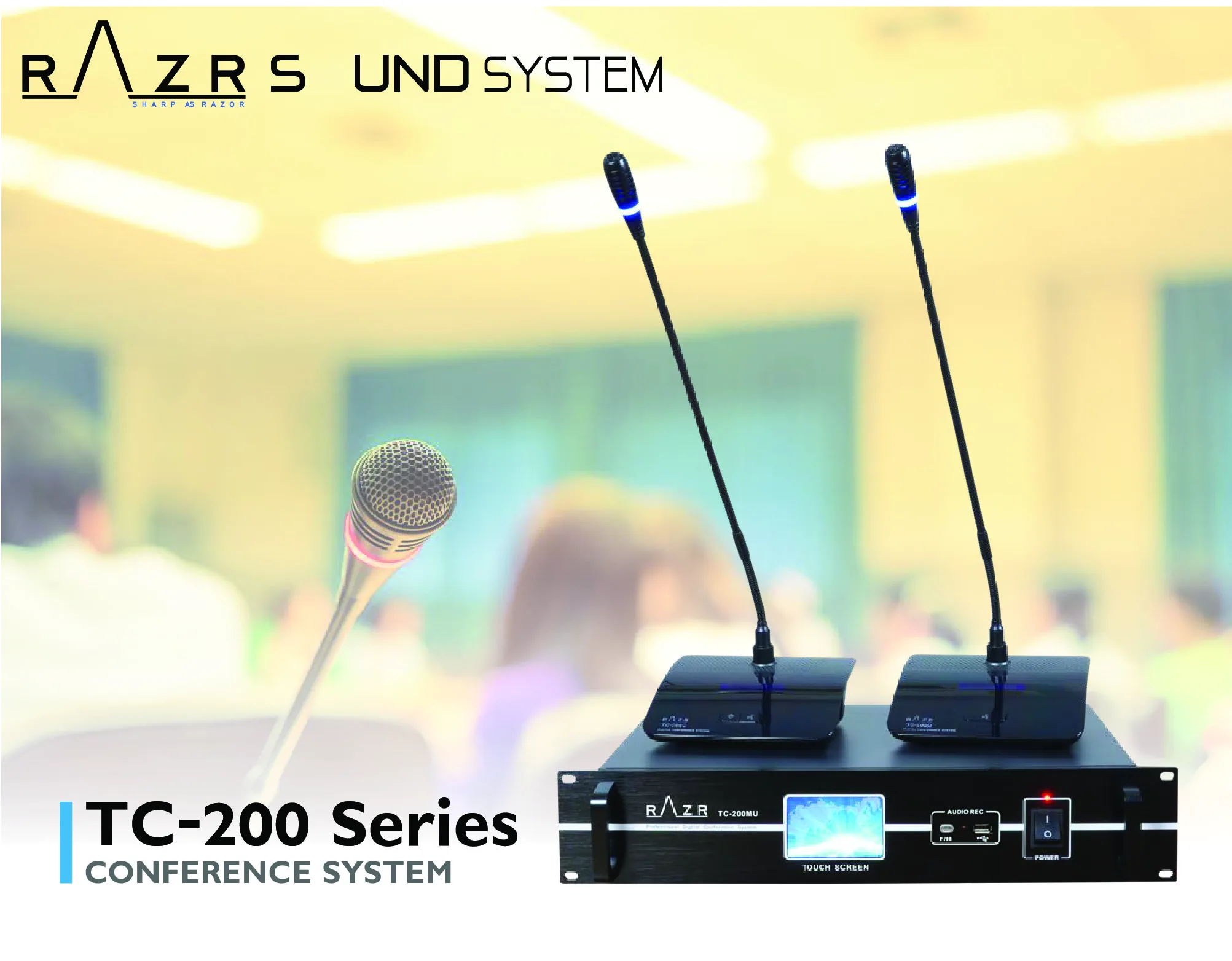 RAZR TC-200MU Main controller ไมค์ประชุม ชุดประชุม ไมค์ห้องประชุม ไมค์ microphone conference รูป 2