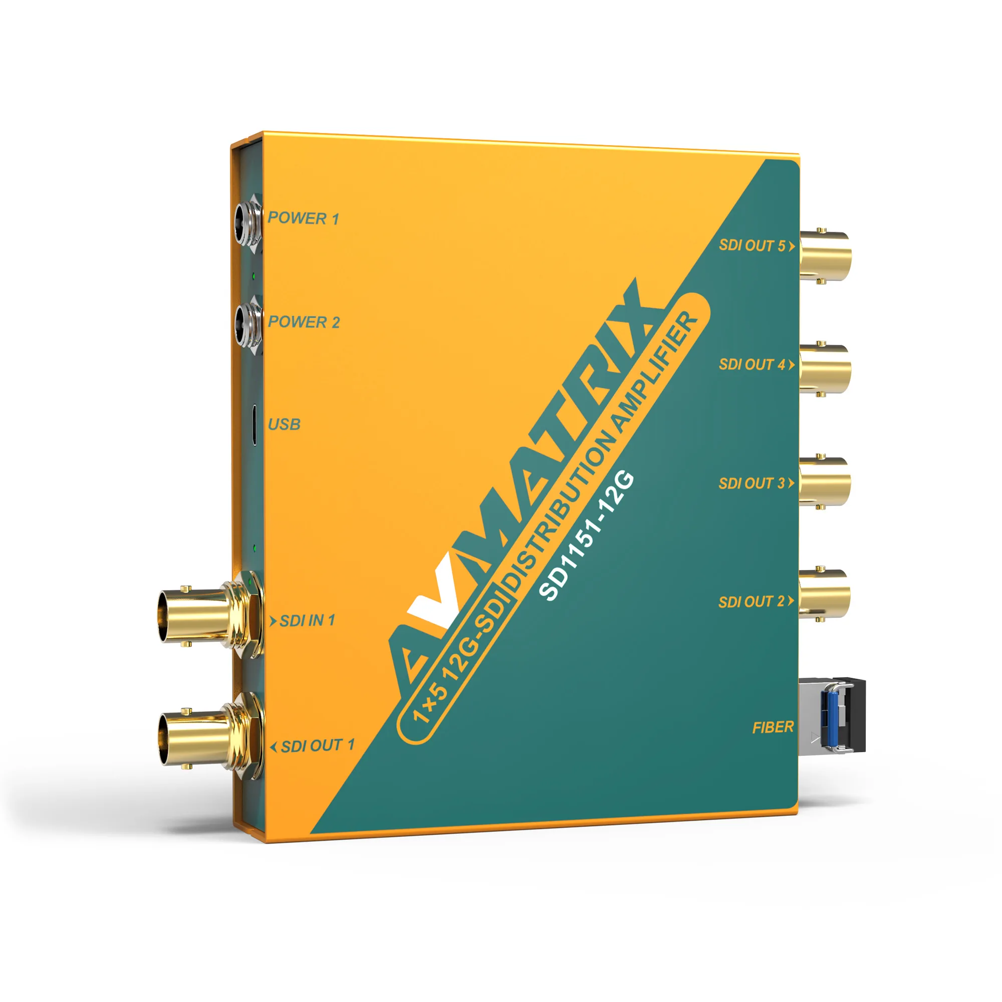 AVMATRIX SD1151-12G, 12G-SDI 1x5 Reclocking Distribution Amplifier, sdi reclocking, sdi distribution, sdi amplifier,