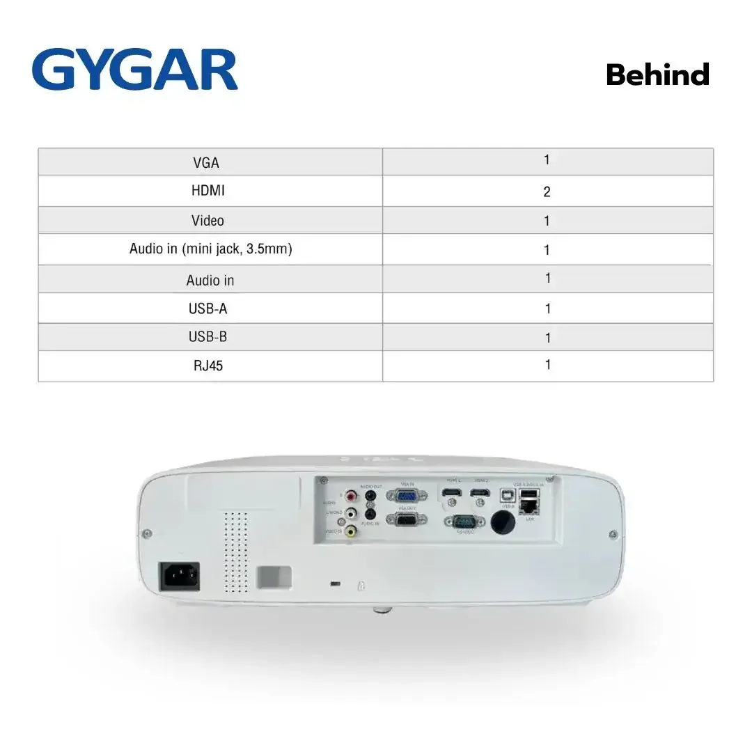 GYGAR PG-SL-50WU Laser Projector 4600 Ansi , WUXGA รูป 3