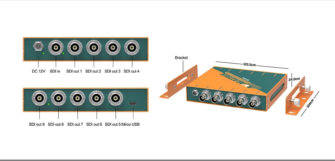 AVMATRIX SD1191, 1 input x 9 output 3G SDI Reclocking Distribution Amplifier, sdi reclocking, sdi distribution, sdi amplifier, รูป 8