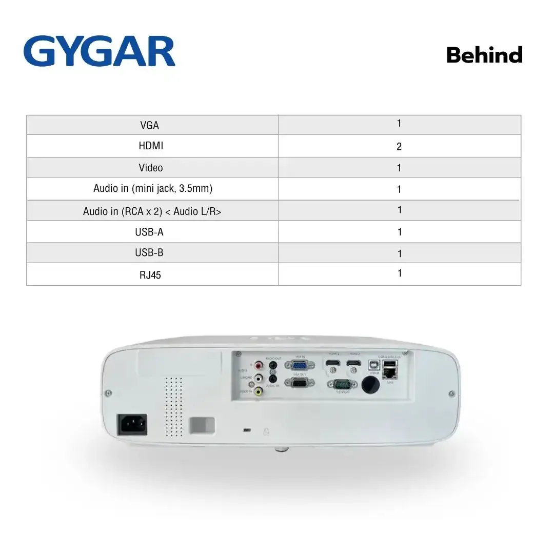 GYGAR PG-SL-50 Laser Projector 5000 Ansi , XGA รูป 3