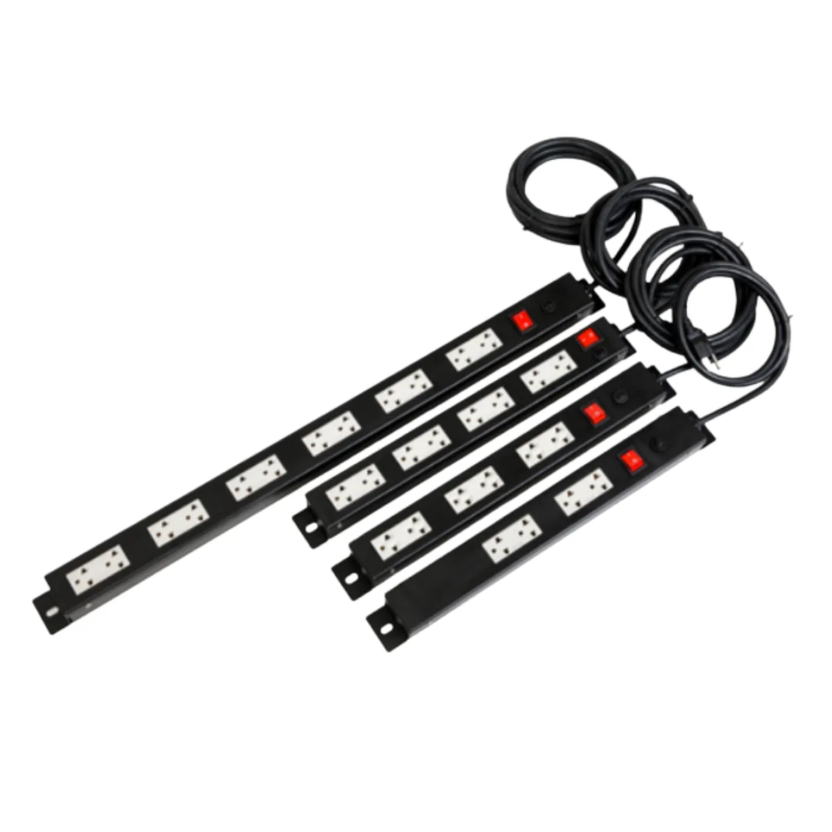 PPowerC PA-6608 รางจ่ายไฟตู้แร็ค 8 ช่อง Universal พร้อมกันไฟกระชาก สาย 3 เมตร