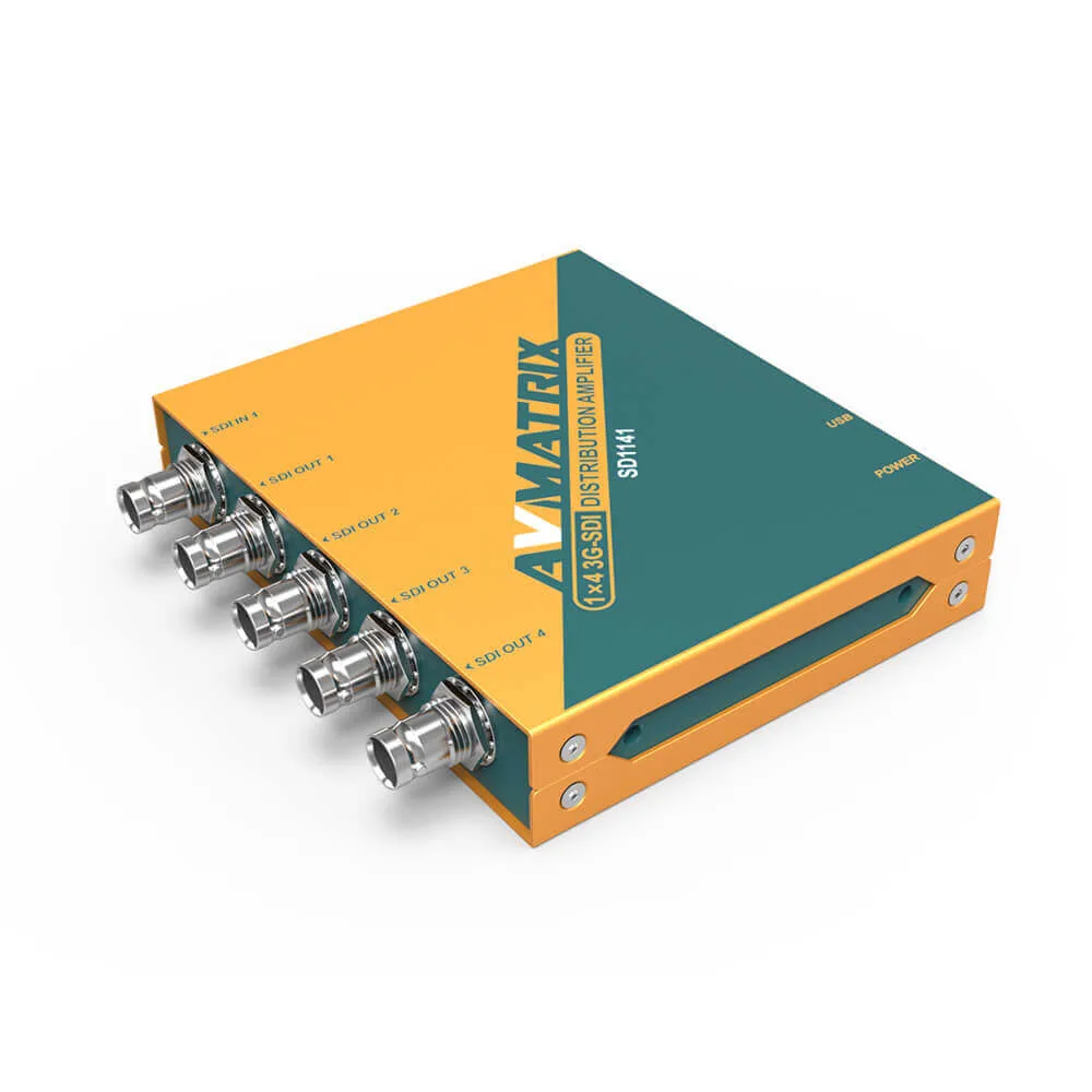 AVMATRIX SD1141, 1x4 3G-SDI Distribution Amplifier, sdi reclocking, sdi distribution, sdi amplifier, รูป 2