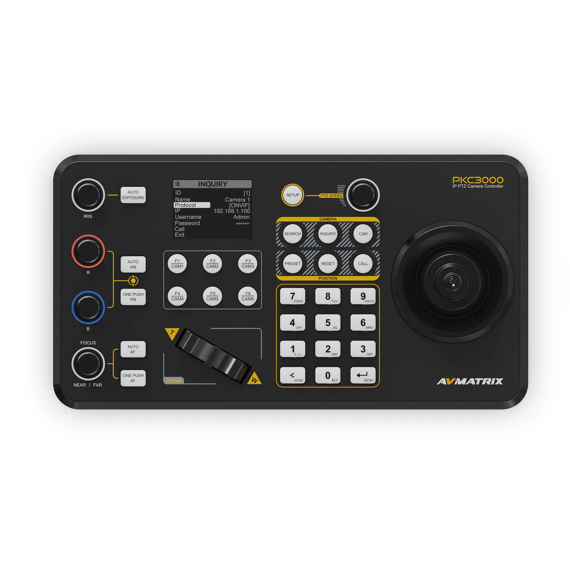 AVMATRIX PKC3000, Professional IP&Serial PTZ Camera Joystick Controller รูป 2