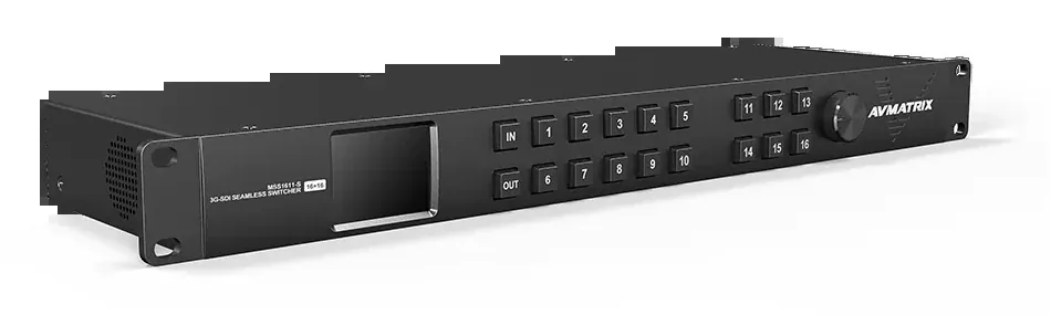 AVMATRIX MSS1611-S, 1RU 3G-SDI Seamless 16X16 Matrix Switcher
