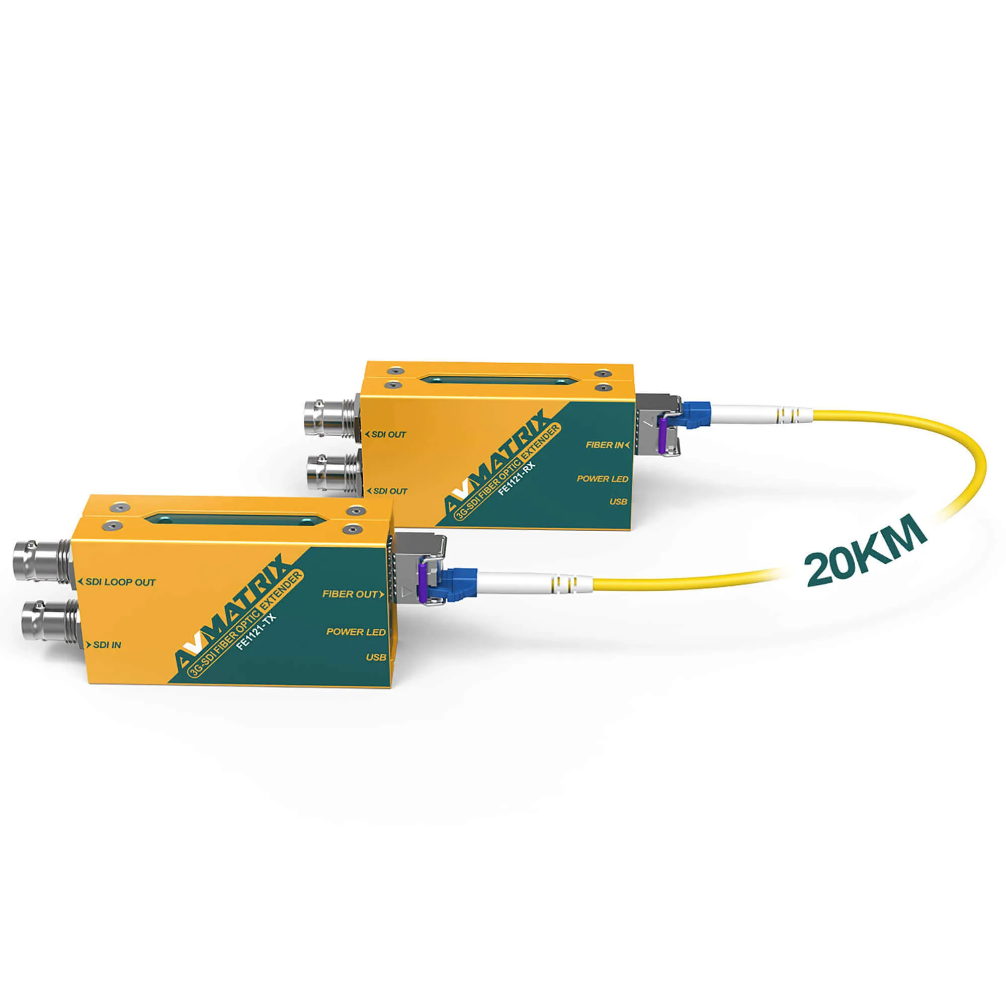 AVMATRIX FE1121, 3G-SDI Fiber Optic Extender (12.4 Miles - 20 Km.) TX+RX รูป 4