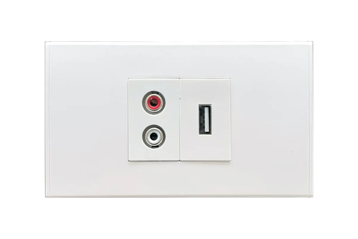 Thai-Conference LT-RS-USB เต้ารับสัญญาณติดผนัง RCA Stereo+USB