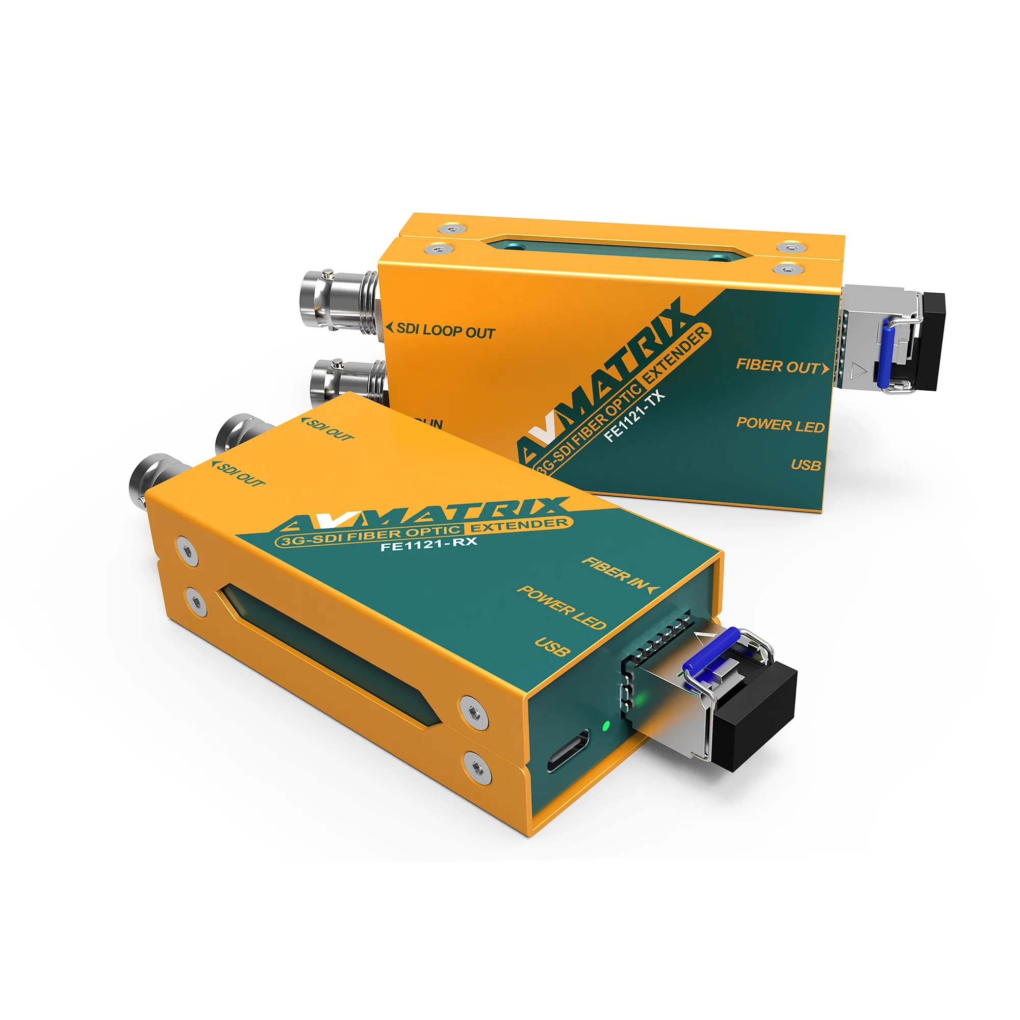 AVMATRIX FE1121, 3G-SDI Fiber Optic Extender (12.4 Miles - 20 Km.) TX+RX รูป 2