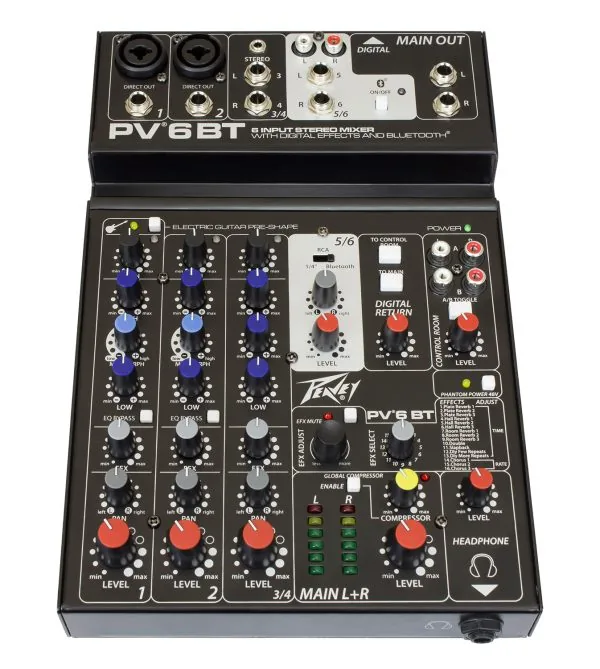 Peavey PV6BT มิกเซอร์ Mixing Console with Bluetooth มิกเซอร์