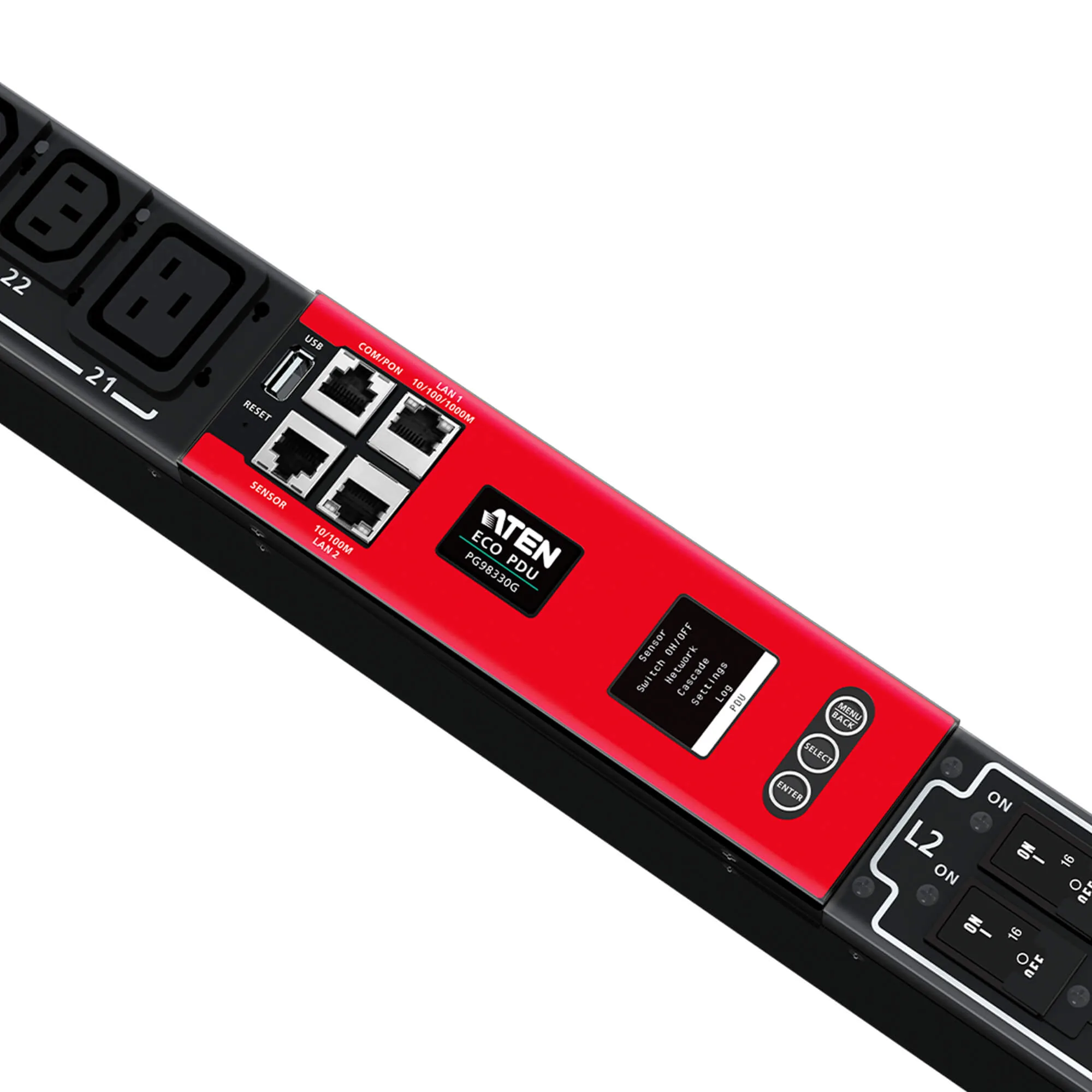 ATEN PG98330G 32A 30-Outlet 3-Phase Outlet-Metered & Switched eco PDU Power Distribution Unit ระบบ ปิด-เปิด ไฟฟ้าอัจฉริยะ รูป 5