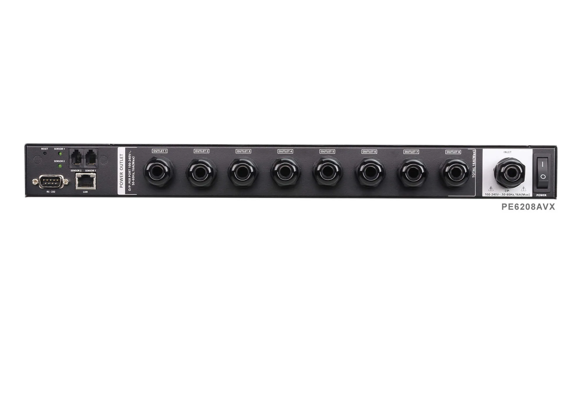 ATEN PE6208AV 8-Outlet eco PDU Power Distribution Unit ระบบ ปิด-เปิด ไฟฟ้าอัจฉริยะ รูป 2
