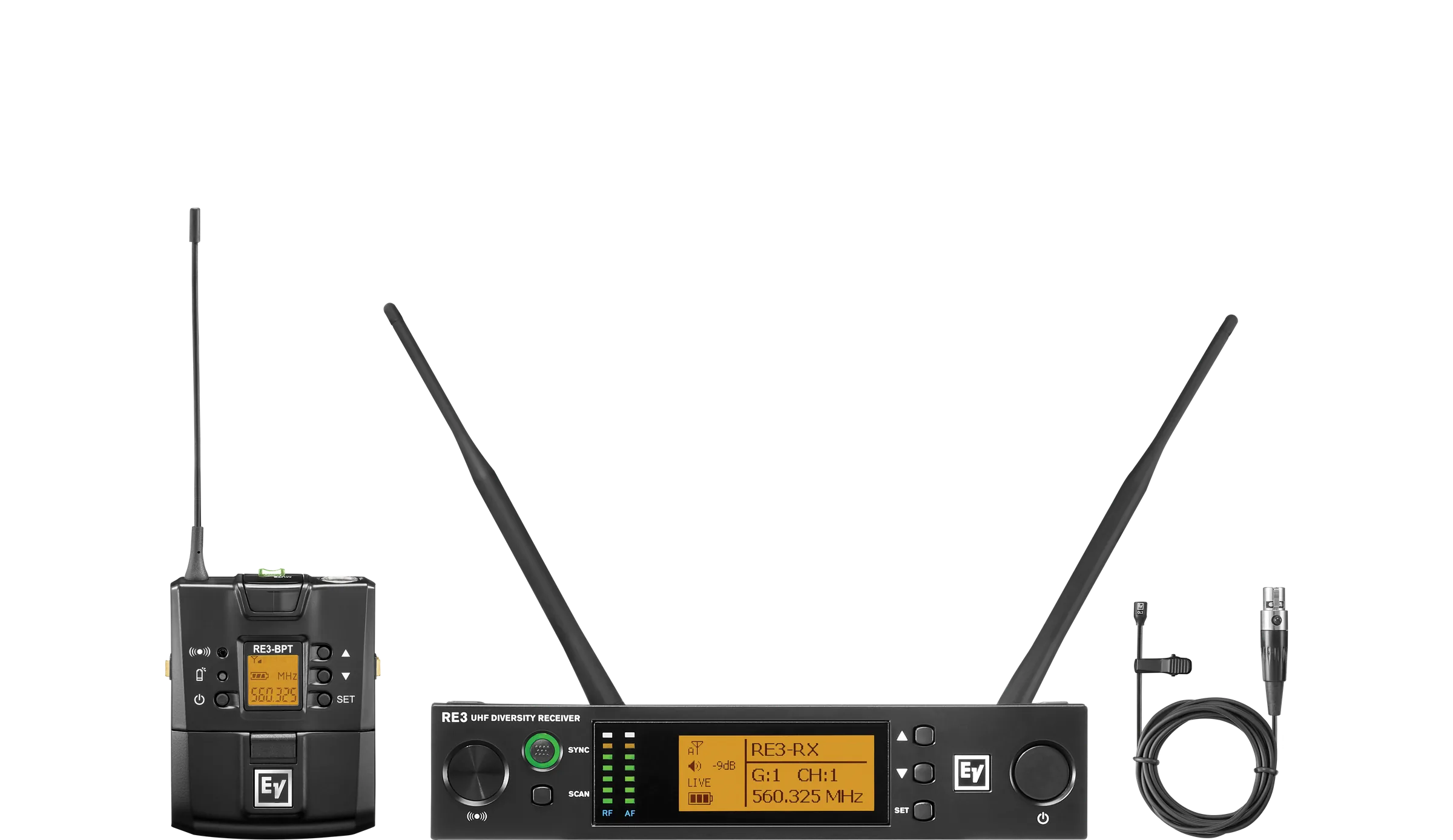 Electro-Voice RE3-BPOL-T ชุดไมโครโฟนไร้สายแบบหนีบปกเสื้อ microphone