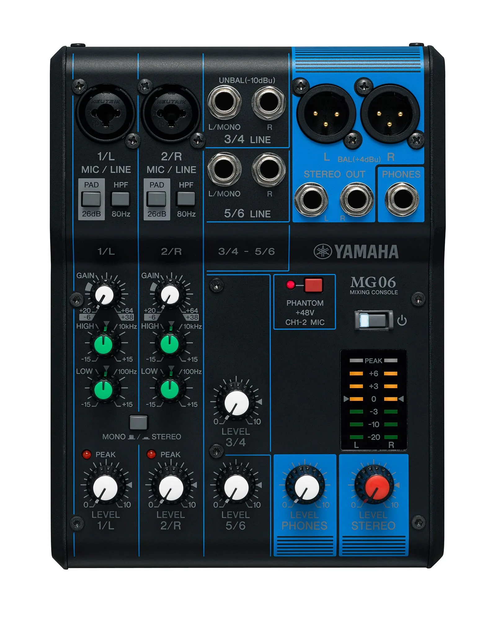 YAMAHA MG06 มิกเซอร์ 6-Channel Mixer มิกเซอร์ รูป 2