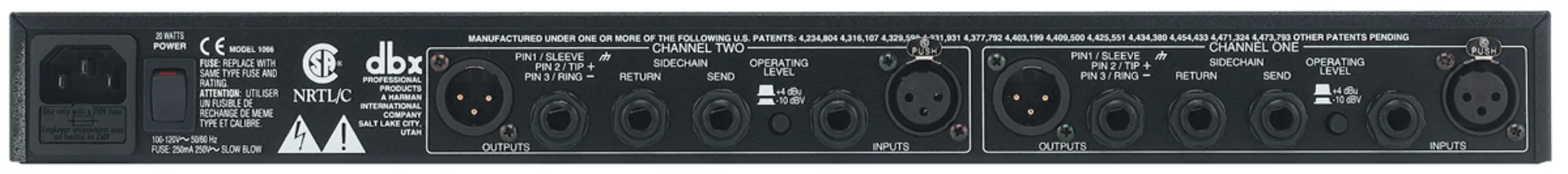 dbx 1066 V Dual Compressor Limiter Gate digital signal processor รูป 2