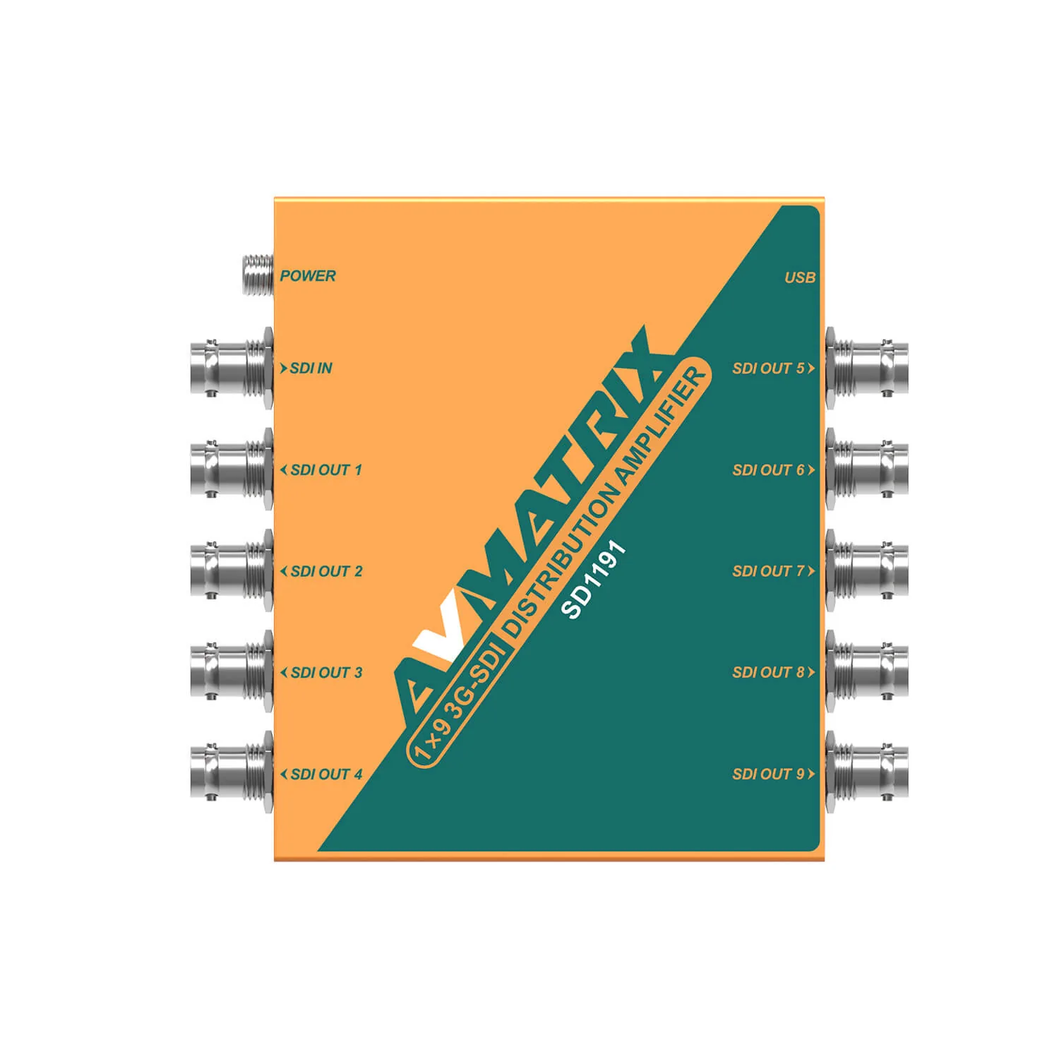 AVMATRIX SD1191, 1 input x 9 output 3G SDI Reclocking Distribution Amplifier, sdi reclocking, sdi distribution, sdi amplifier, รูป 2