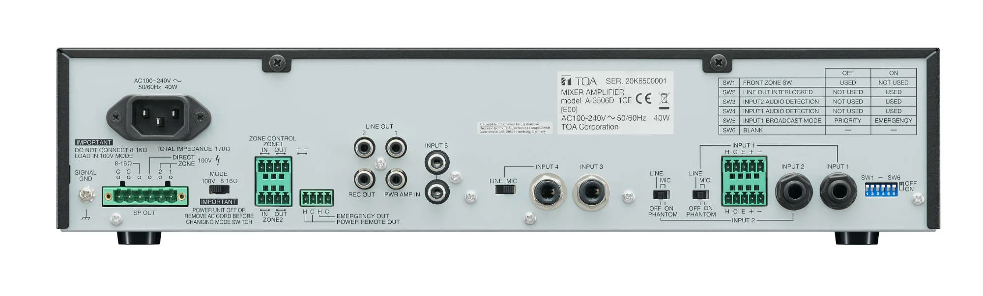 TOA A-3524D DIGITAL MIXER AMPLIFIER 240W มิกเซอร์ รูป 3