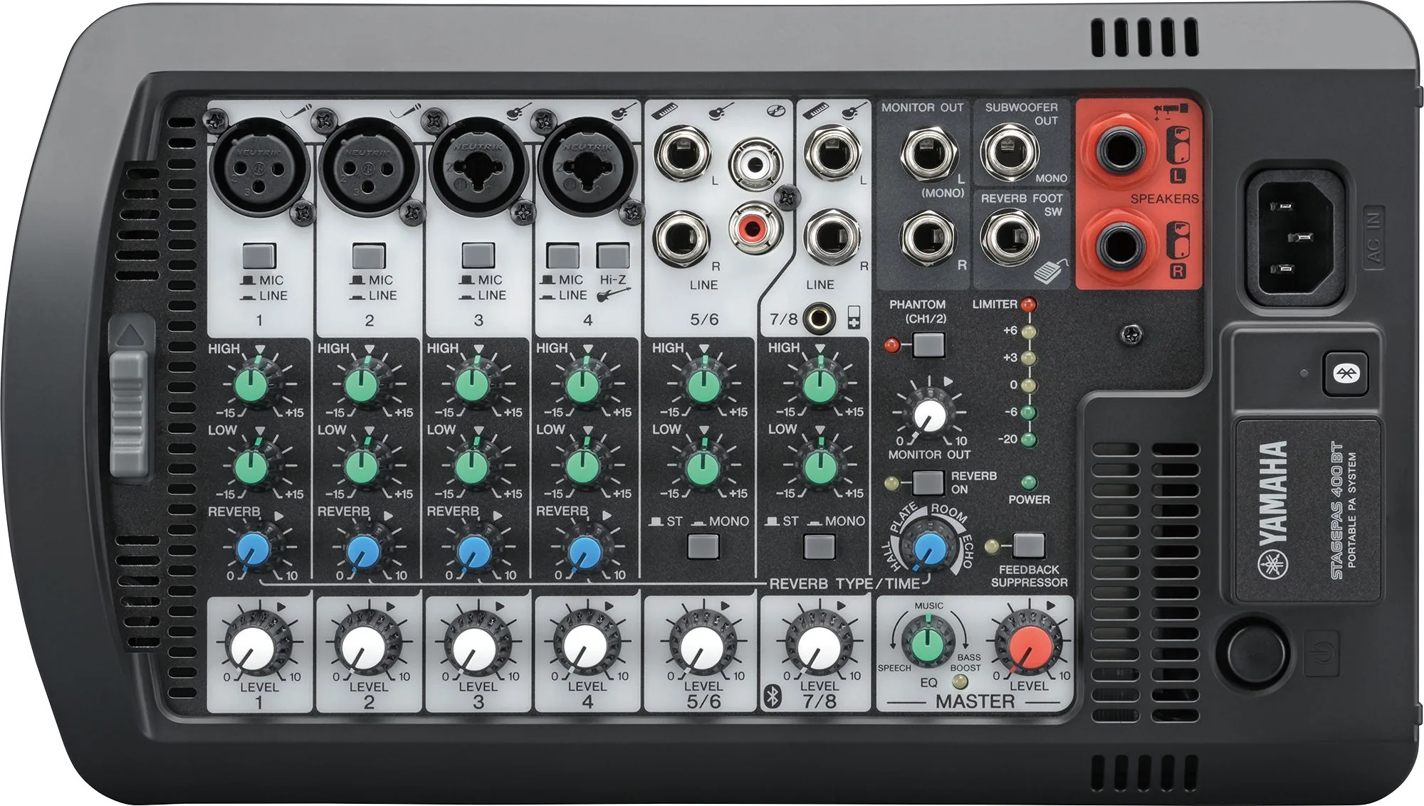 YAMAHA STAGEPAS 400BT+WL ตู้ลำโพงเคลื่อนที่ ลำโพงพกพา , ลำโพง pa ,เครื่องเสียงพกพา รูป 2