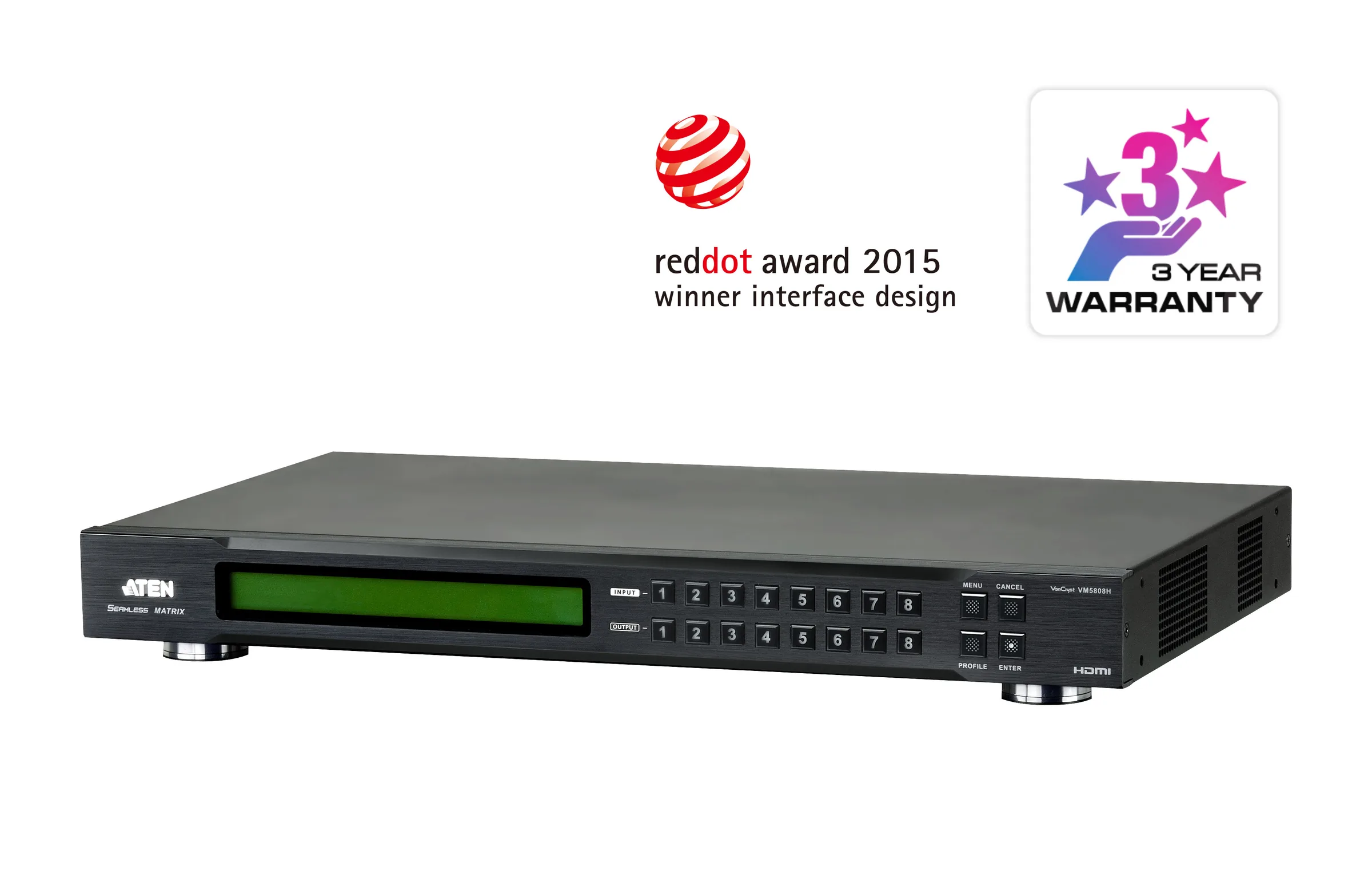 ATEN VM5808H 8x8 HDMI Video Wall Matrix Switch with Scaler