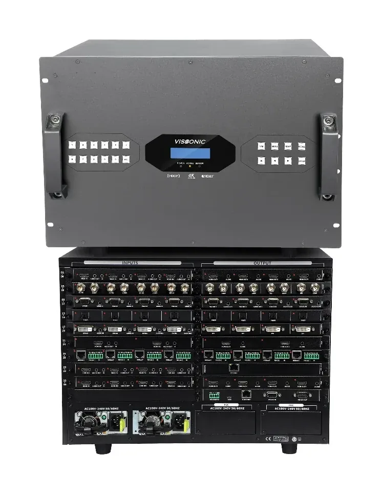 VISSONIC VW-VM3636 Modular seamless switching video wall processor 36x36, 30W.