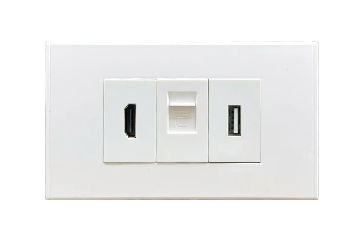 Thai-Conference LT-HM-LN-USB เต้ารับสัญญาณติดผนัง HDMI+LAN+USB