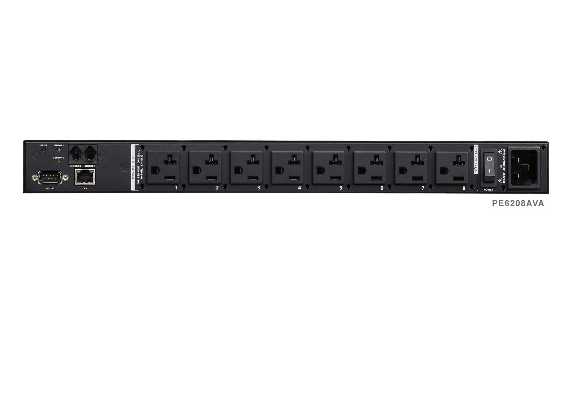 ATEN PE6208AV 8-Outlet eco PDU Power Distribution Unit ระบบ ปิด-เปิด ไฟฟ้าอัจฉริยะ รูป 3