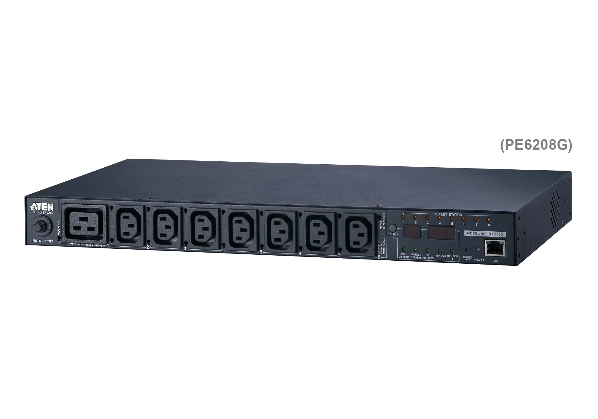 ATEN PE6208G Eco PDU 8 Outlet with Proactive Overload 1U Rack Power Distribution Unit ระบบ ปิด-เปิด ไฟฟ้าอัจฉริยะ รูป 2