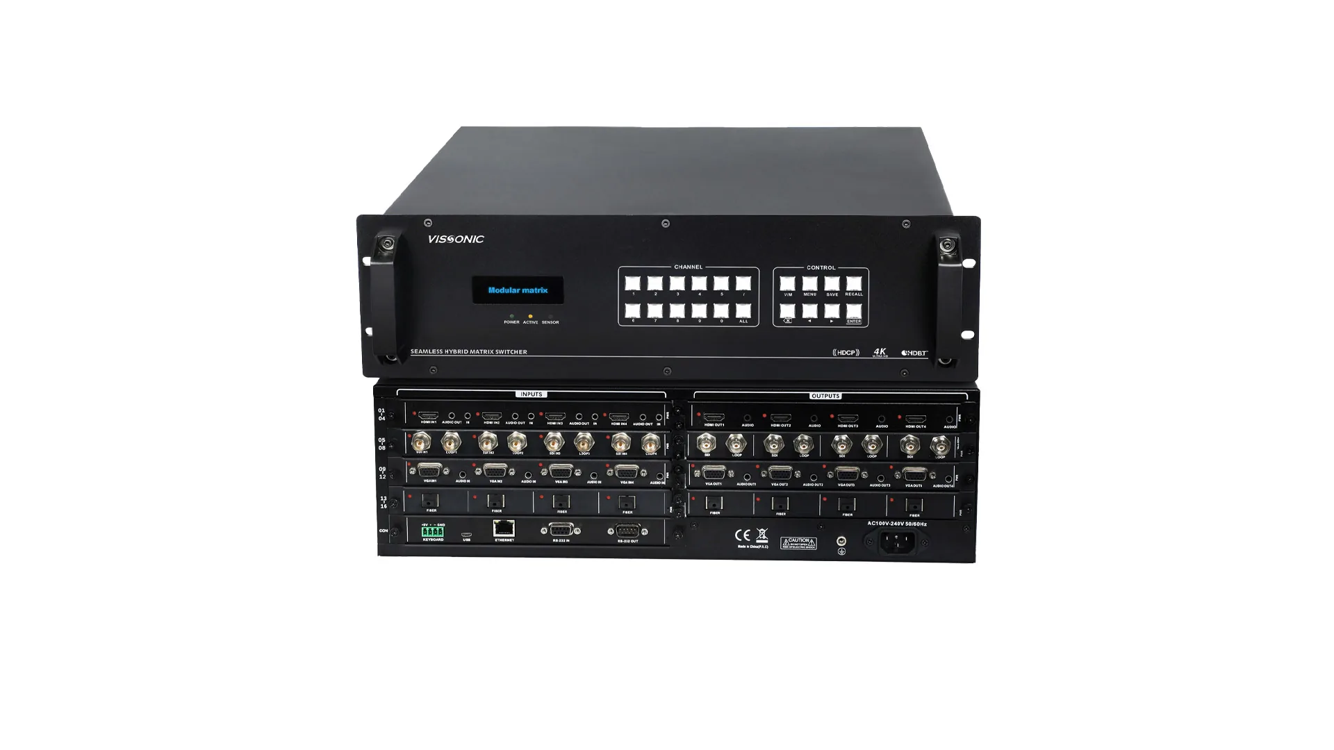 VISSONIC VW-VL1616 Modular Seamless Matrix Switcher 16X16, 18W. รูป 3