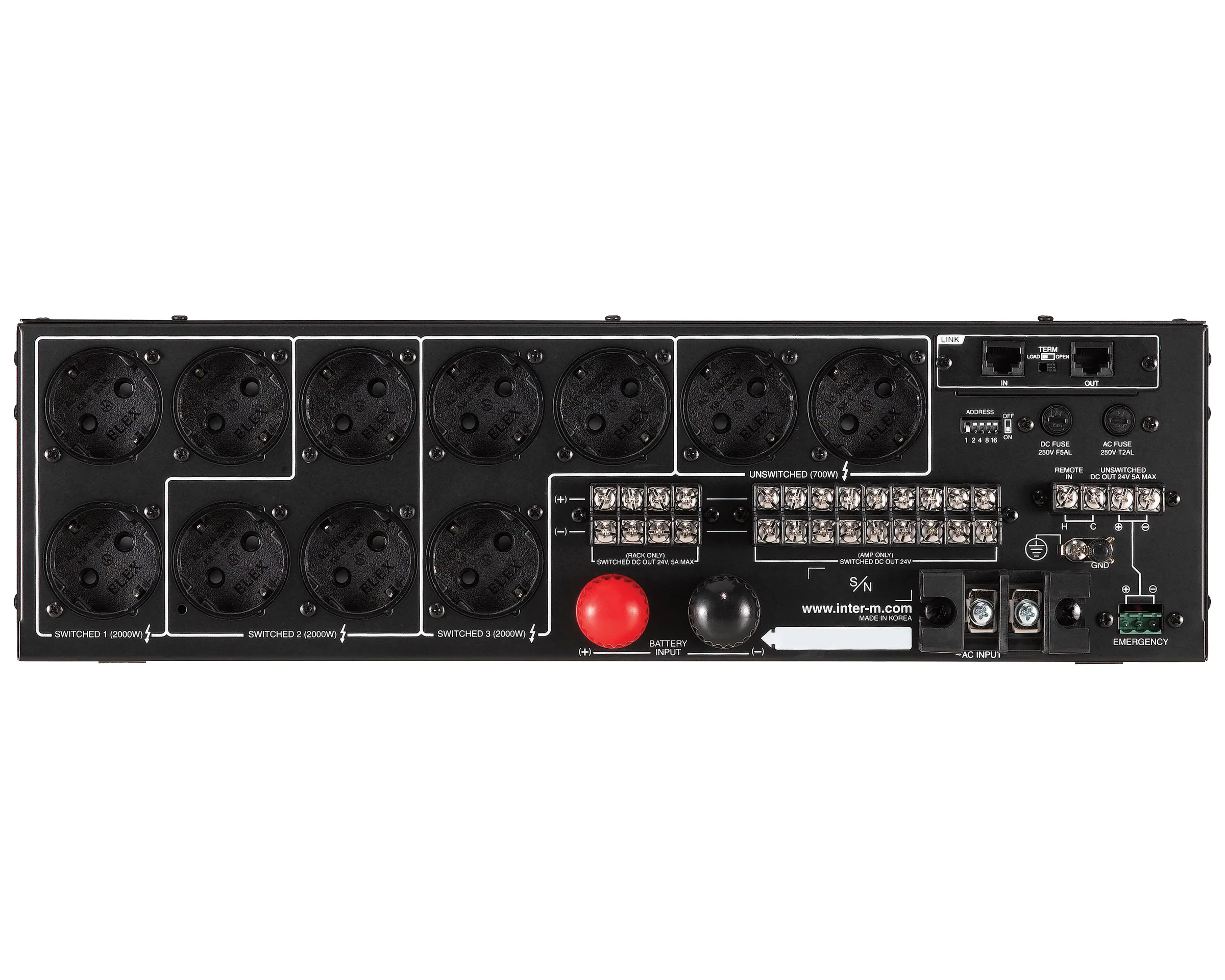 Inter-M PD-6359 AC/DC POWER DISTRIBUTOR digital signal processor รูป 2