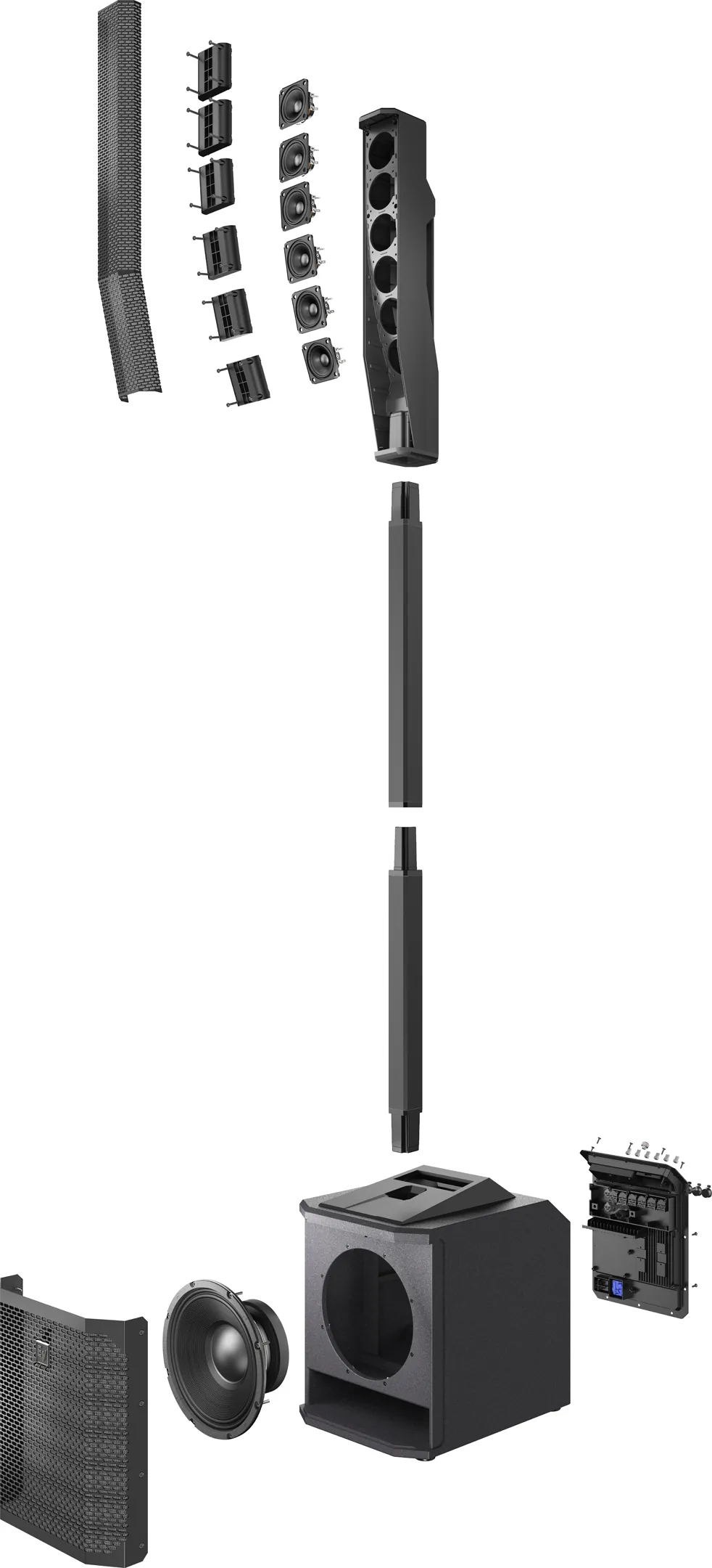 ELECTRO-VOICE EVOLVE30M Portable Powered column speaker system 1000W. Sub 10", 8 CH. Mixer รูป 5