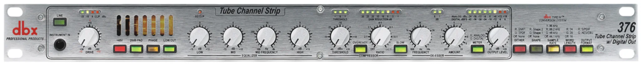 DBX 376 Tube Channel Strip w/Digital Out digital signal processor