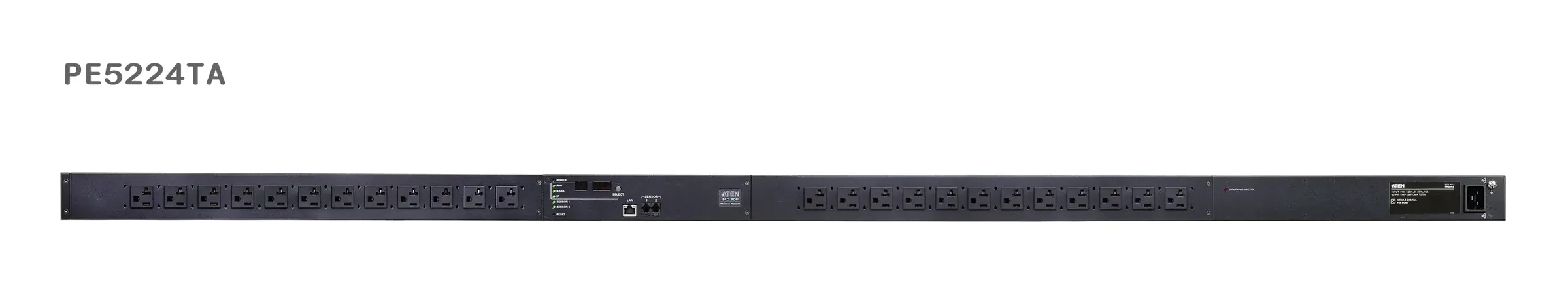 ATEN PE5224TA 20A 24-Outlet eco PDU (Thin Form Factor eco PDU) Power Distribution Unit ระบบ ปิด-เปิด ไฟฟ้าอัจฉริยะ