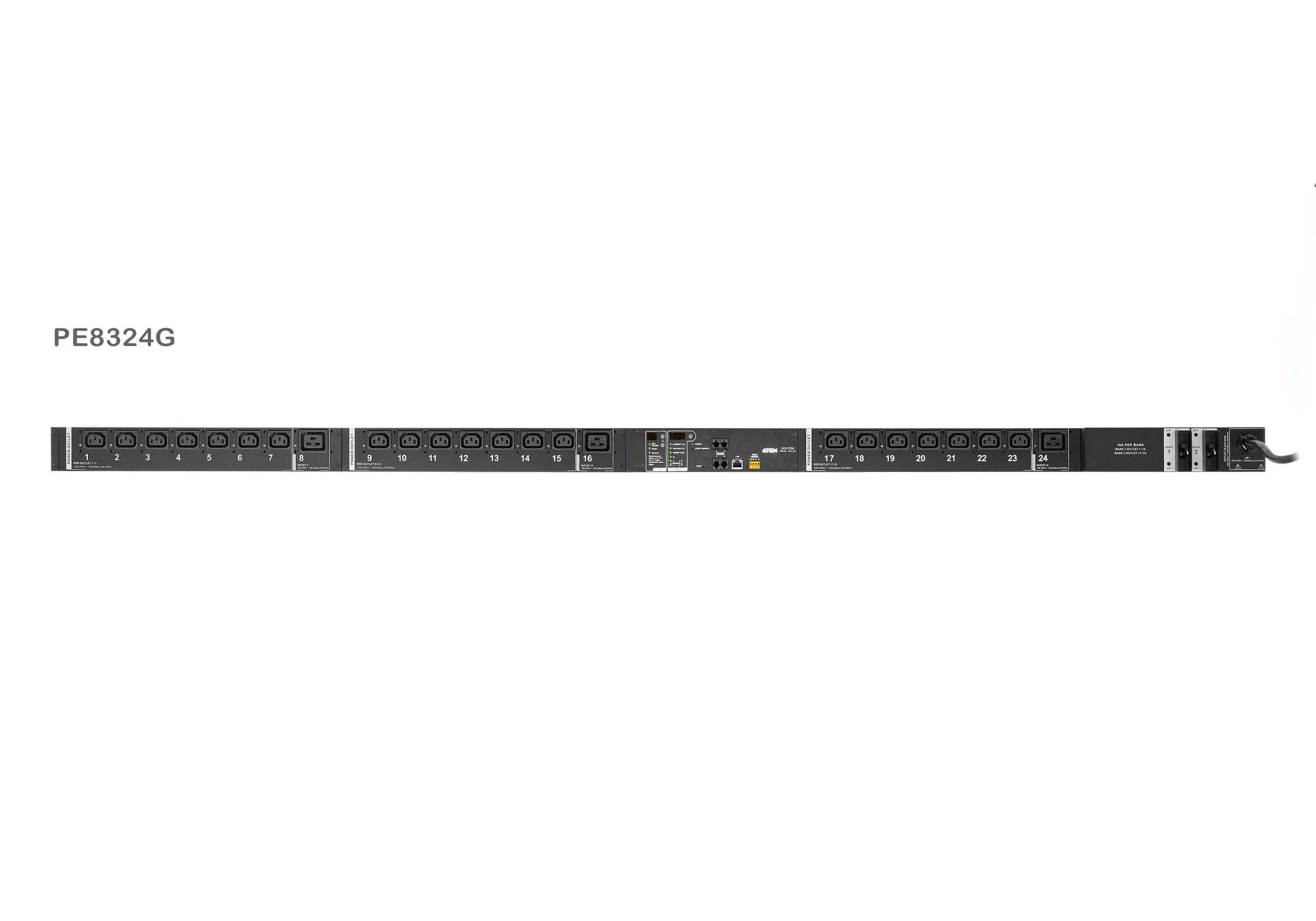 ATEN PE8324G Eco PDU 24 Outlet with Proactive Overload (C13x21, C19x3) Power Distribution Unit ระบบ ปิด-เปิด ไฟฟ้าอัจฉริยะ รูป 2