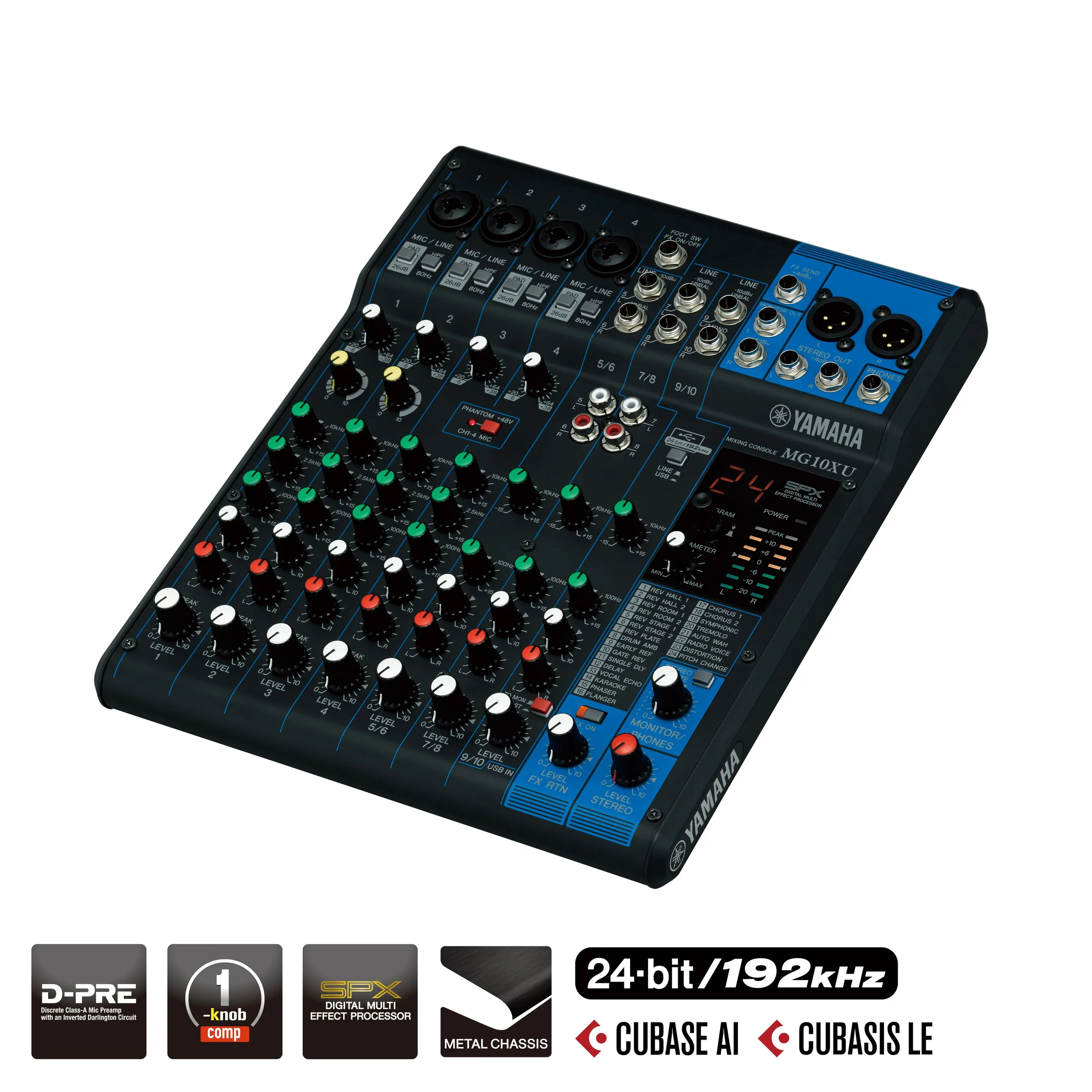 YAMAHA MG10XU มิกเซอร์ 10-Channel Mixer มิกเซอร์