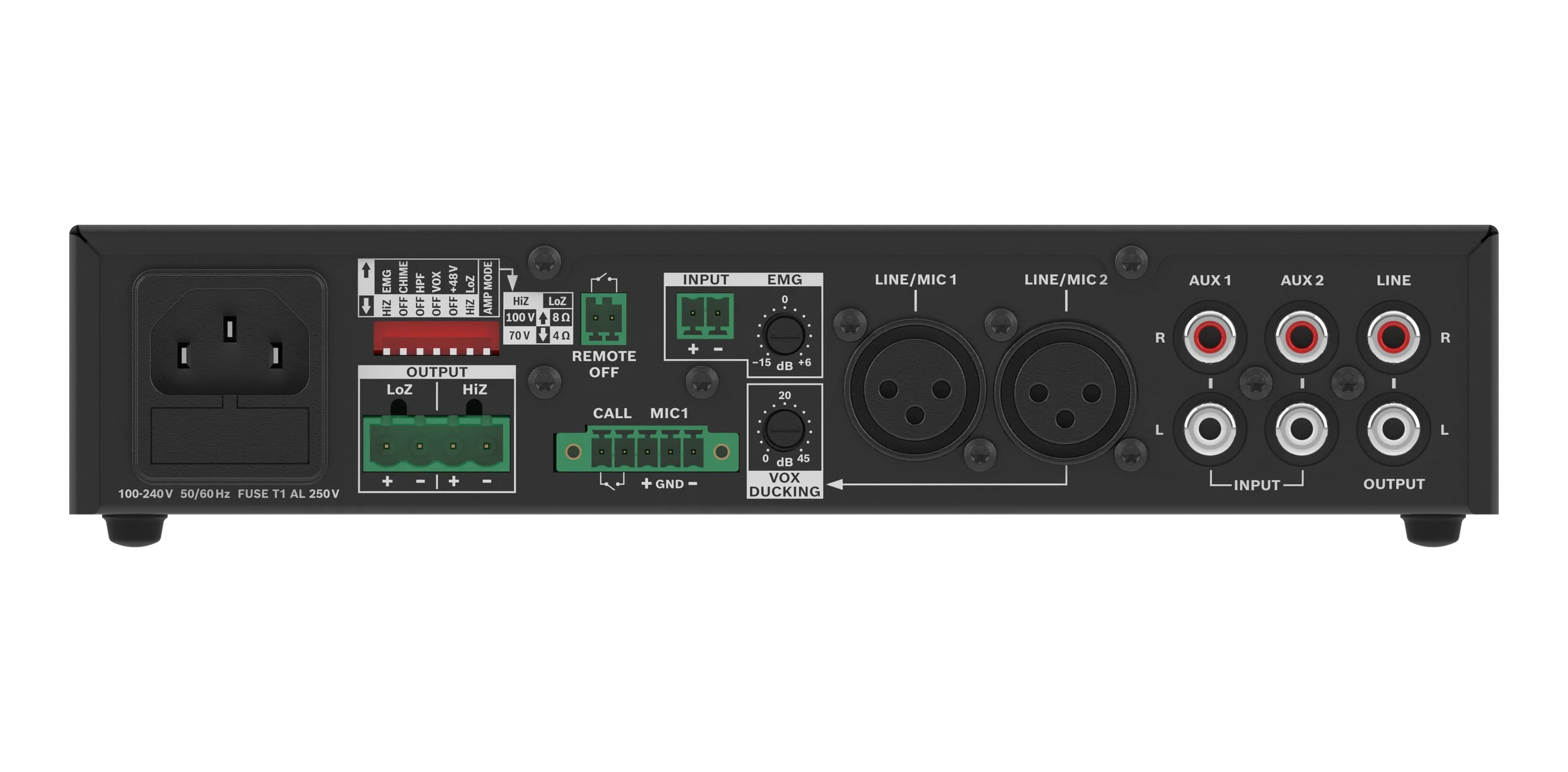 DINACORD U240:1M 4 Input Mixing Amplifier 240W 4Ω รูป 7