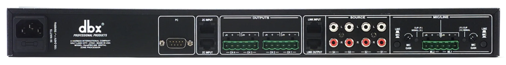 DBX 640 6x4 Digital Zone Processor digital signal processor รูป 2