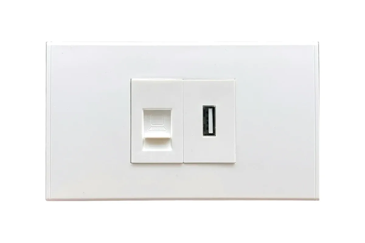 Thai-Conference LT-LN-USB เต้ารับสัญญาณติดผนัง LAN+USB