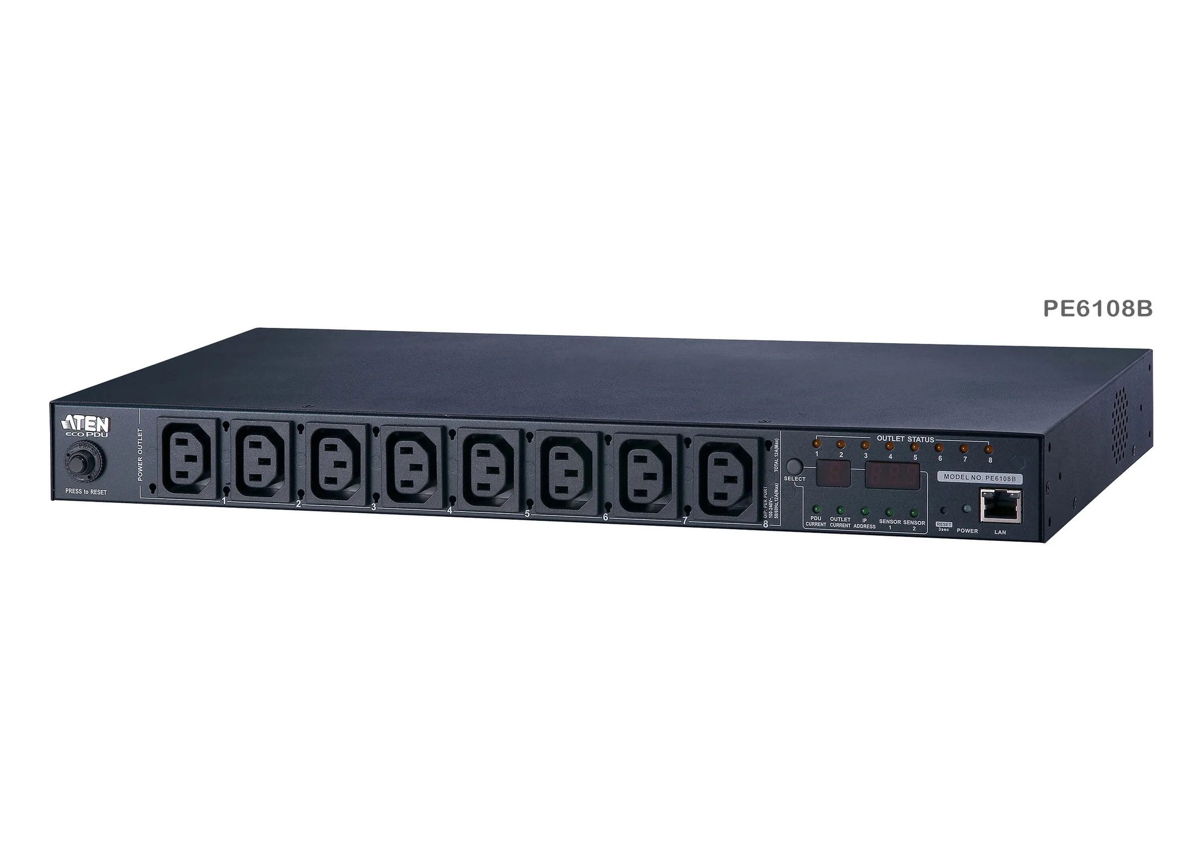 ATEN PE6108G Eco PDU 8 Outlet with Proactive Overload 1U Rack Power Distribution Unit ระบบ ปิด-เปิด ไฟฟ้าอัจฉริยะ รูป 2