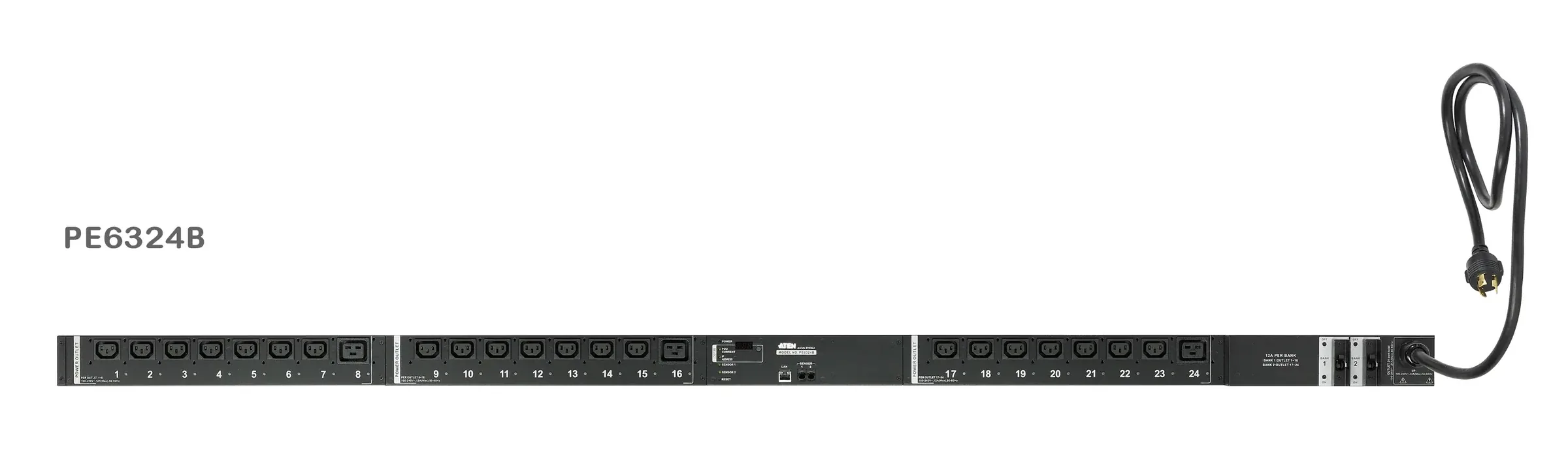 ATEN PE6324G Eco PDU 24 Outlet with Proactive Overload (C13x21, C19x3) Power Distribution Unit ระบบ ปิด-เปิด ไฟฟ้าอัจฉริยะ