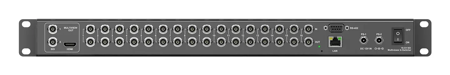 AVMATRIX MMV1630, 16-Channel 3G-SDI Multiviewer and Switcher (1RU)