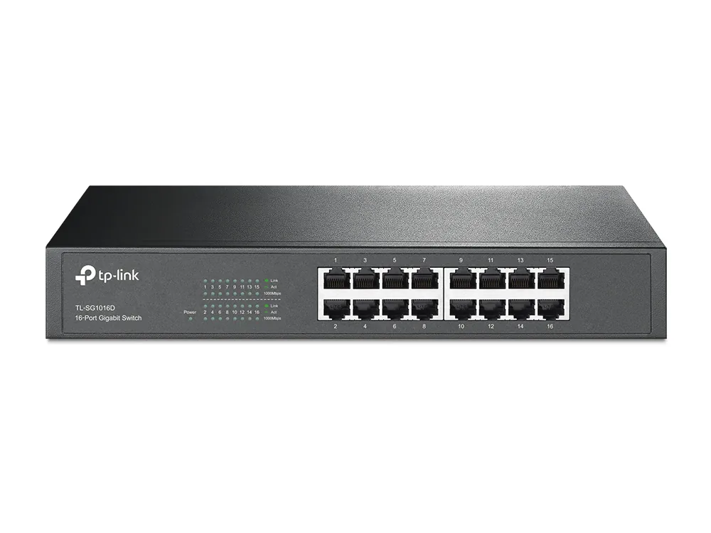 TP-Link TL-SG1016D 16-Port Gigabit Desktop/Rackmount Switch