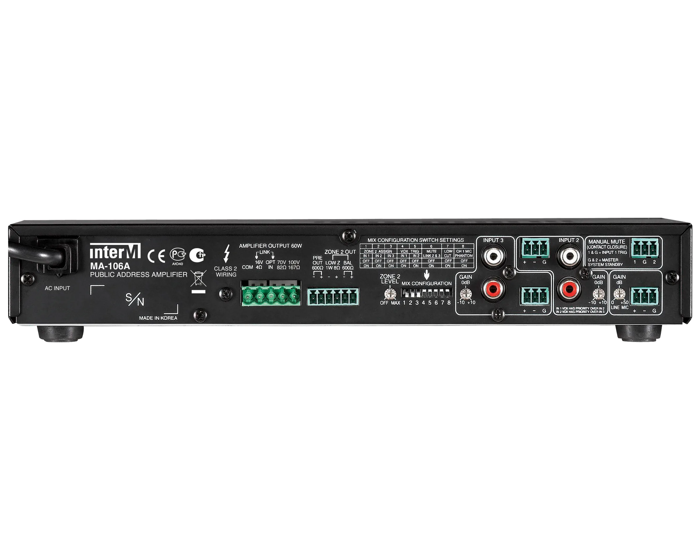 Inter-M MA-106A MIXER Power Amplifier 80W มิกเซอร์ รูป 2