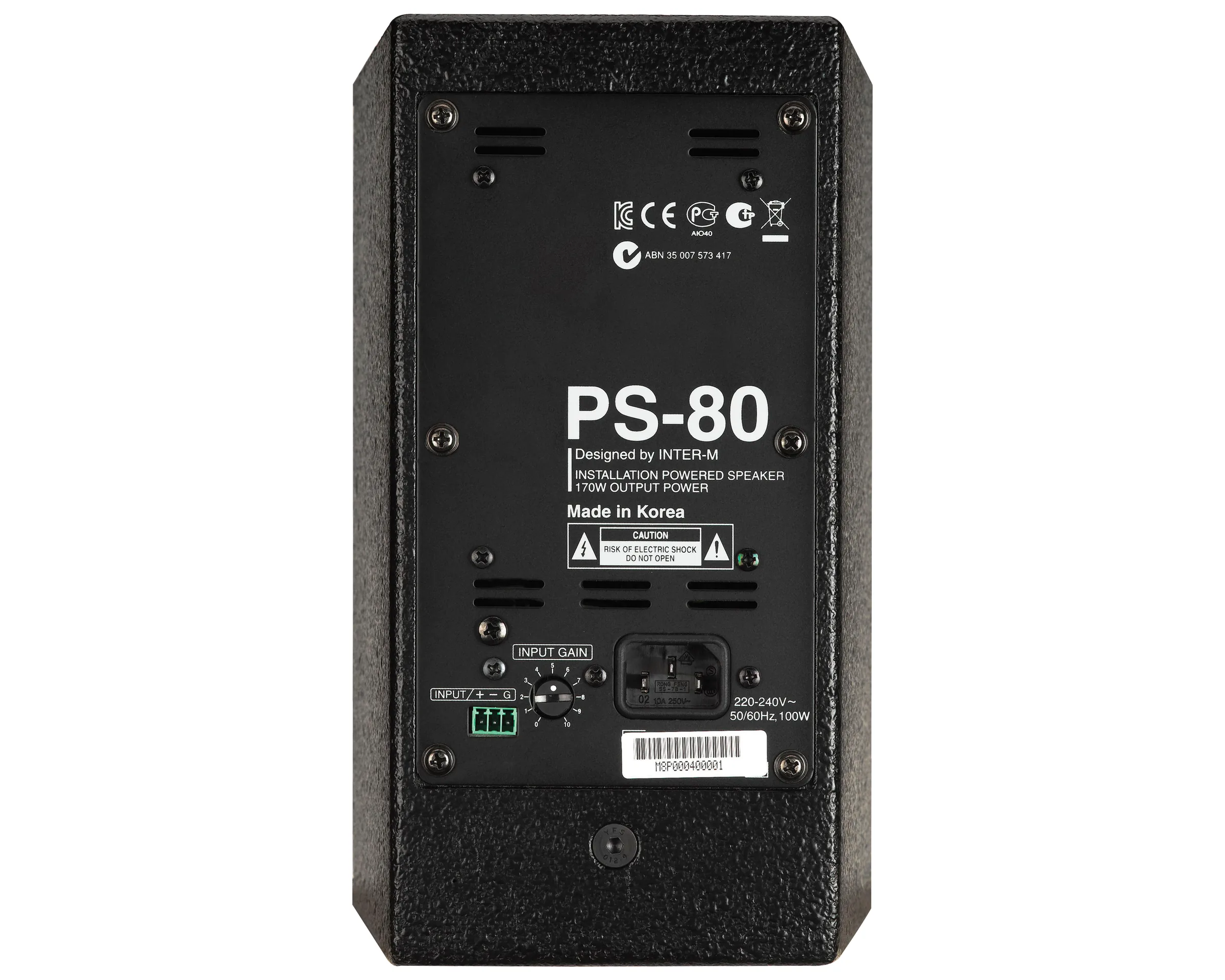 Inter-M PS-80 80W FIXED INSTALLTION POWERED SPEAKER, BUILT-IN 170W AMP, 2WAY ลำโพง รูป 2