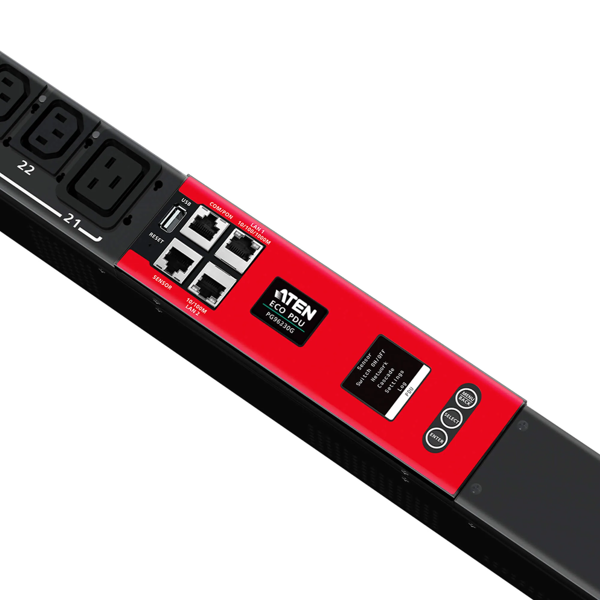 ATEN PG96230G 16A 30-Outlet 3-Phase Switched eco PDU Power Distribution Unit ระบบ ปิด-เปิด ไฟฟ้าอัจฉริยะ รูป 5