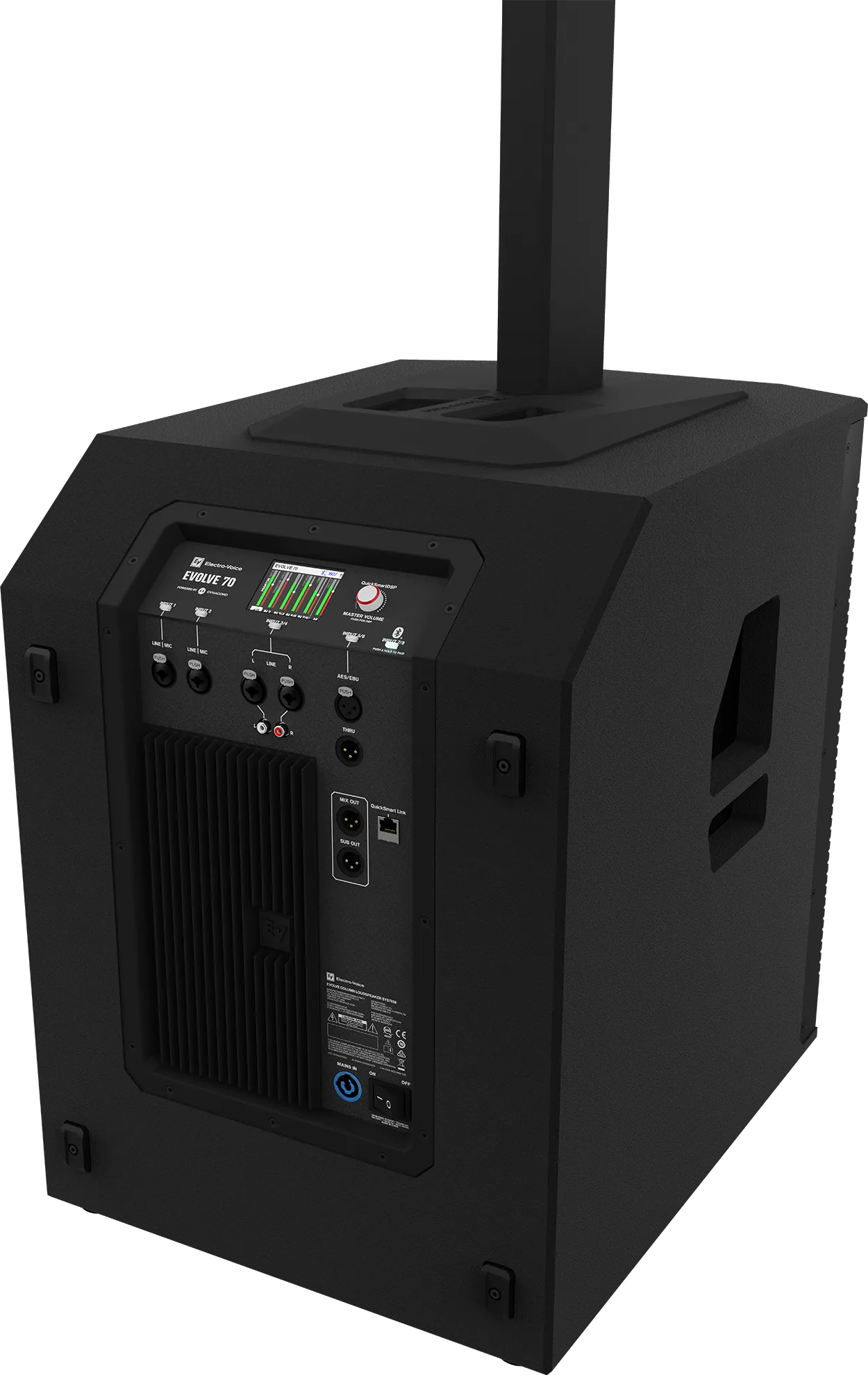 ELECTRO-VOICE EVOLVE70 Portable Powered column speaker system 2000W. Sub 15", SPL 133 dB, AES/EBU Digital รูป 6