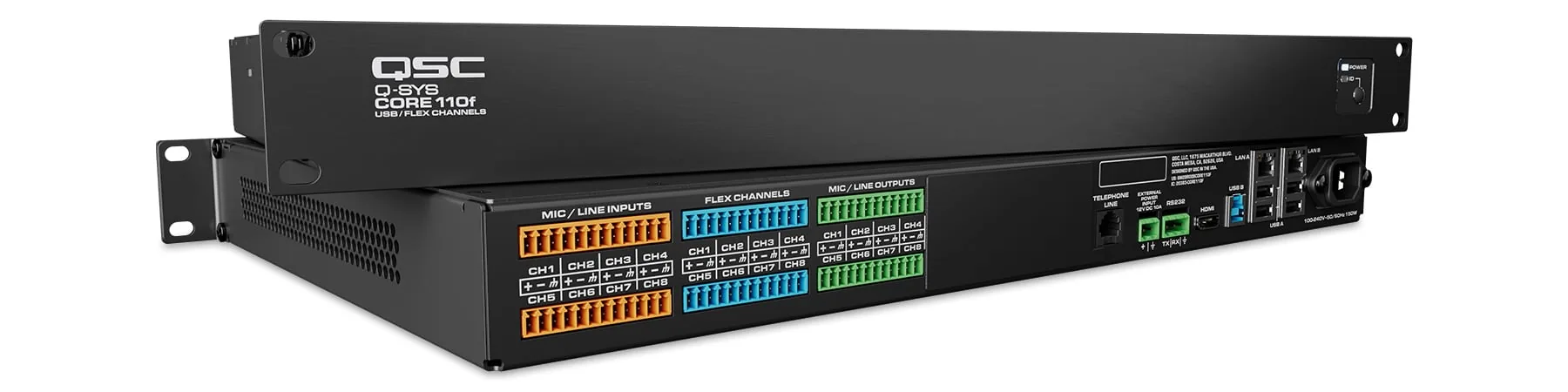 QSC Q-SYS-Core110f เครื่องปรับแต่งสัญญาณระบบดิจิตอล digital signal processor