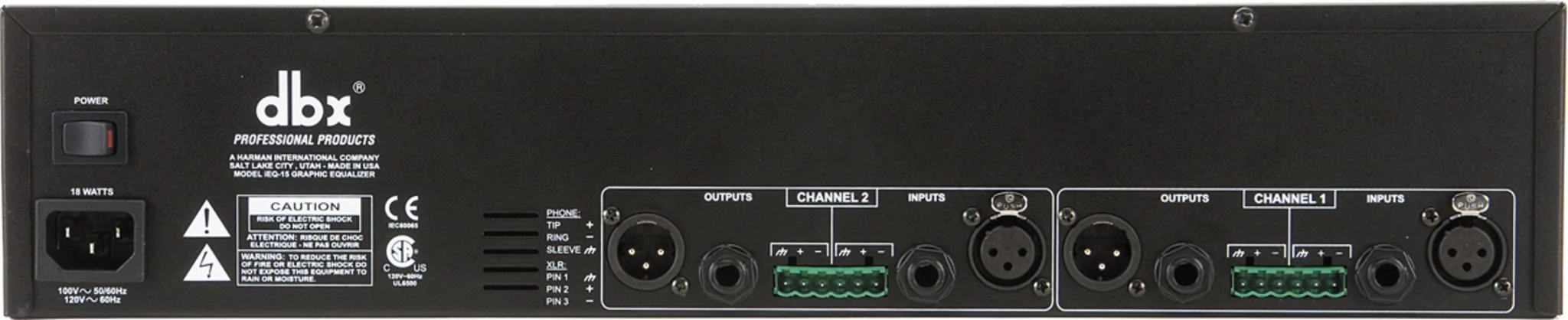 DBX iEQ15 Dual 15-Band Graphic EQ digital signal processor รูป 2