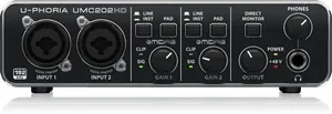 BEHRINGER UMC202HD U-Phoria USB Audio Interface 2x2