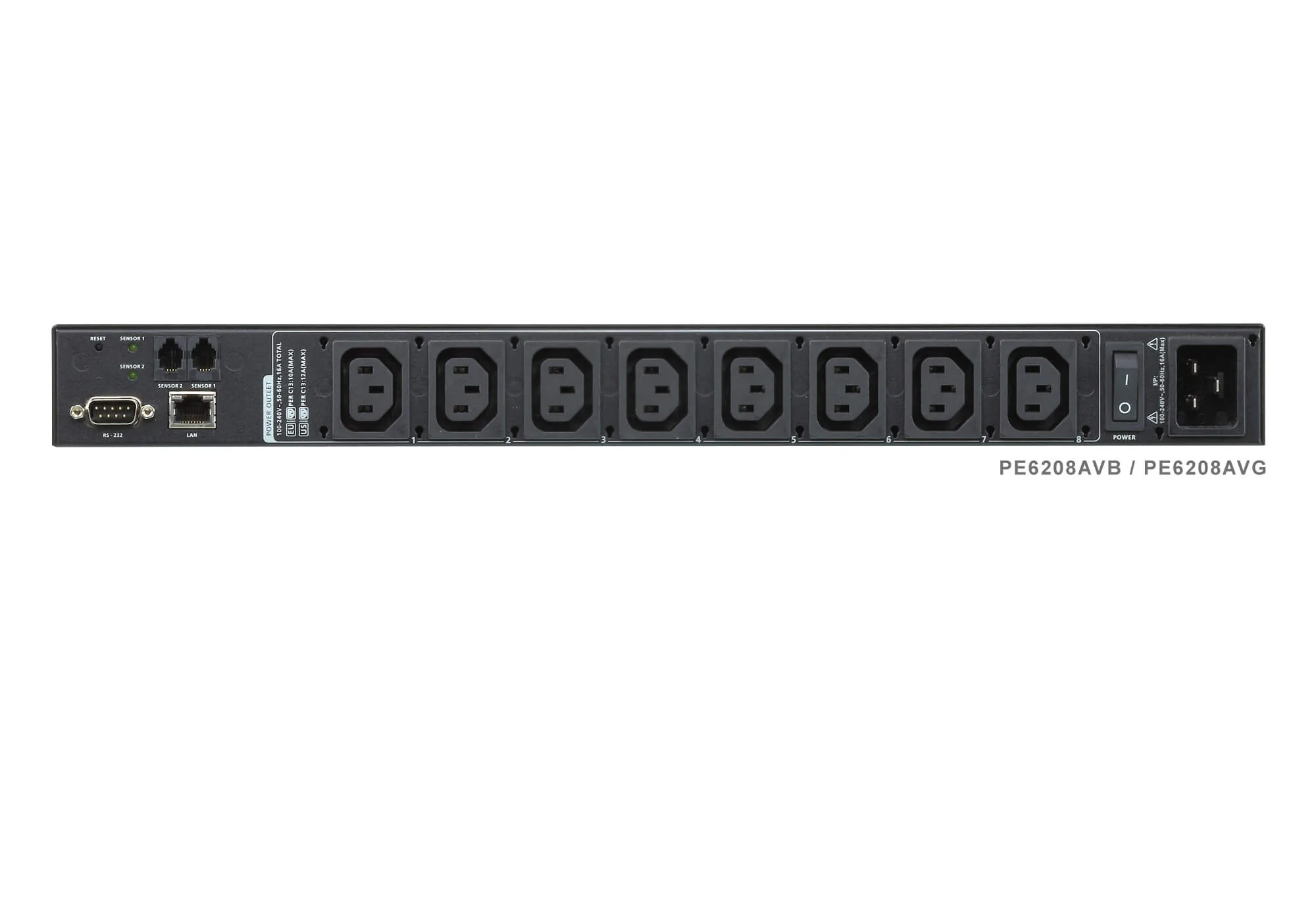 ATEN PE6208AV 8-Outlet eco PDU Power Distribution Unit ระบบ ปิด-เปิด ไฟฟ้าอัจฉริยะ รูป 4